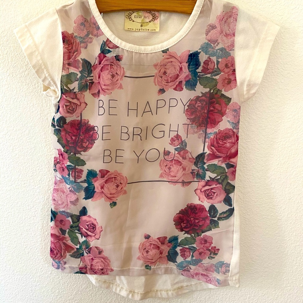 Joyfolie girl t shirt sz 4 EUC
